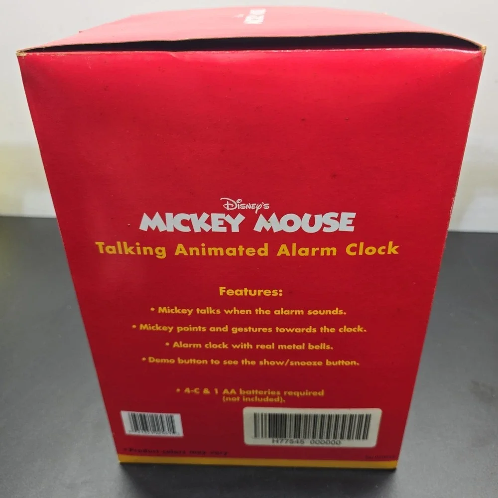 Disney Mickey Mouse Animated Talking Alarm Clock